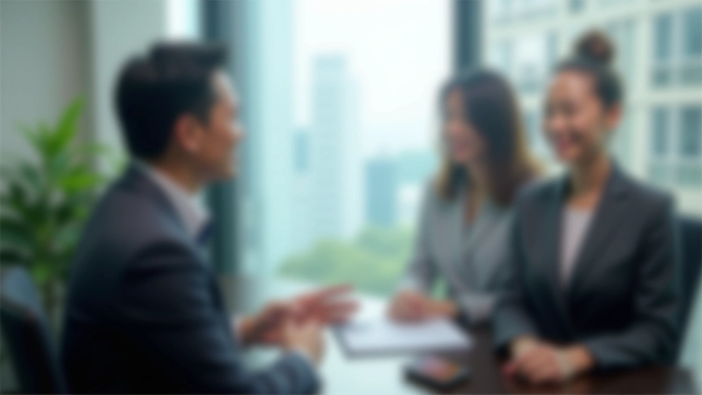 Career coaching session in Hong Kong office