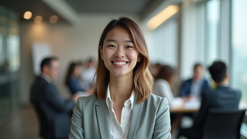 Team of professionals celebrating career achievements in modern office