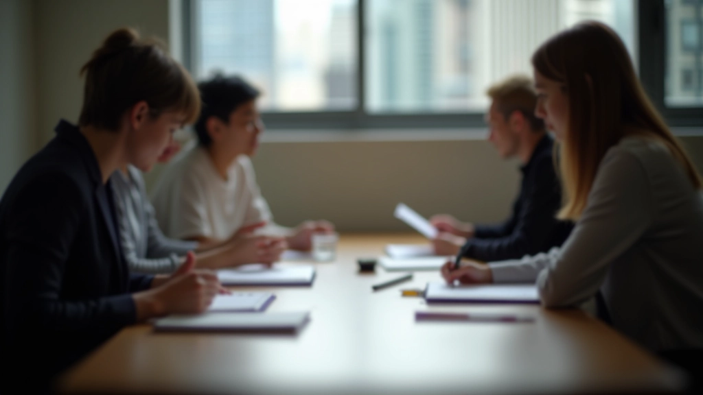Personal branding workshop participants collaborating on professional development strategy documents